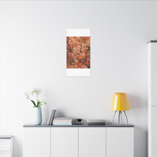 Cherry Blossom Canvas Art | Autumn Japandi Japanese Pattern Art