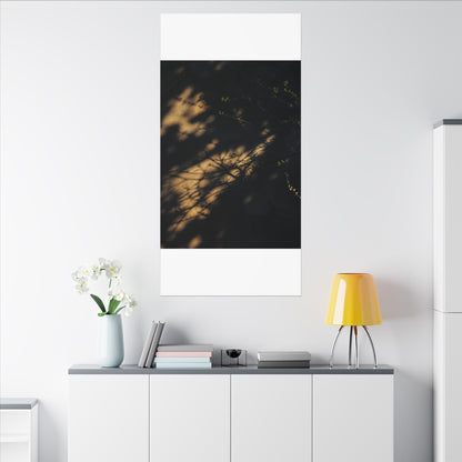Moody Shadow Play Canvas Art - Moody Minimal Dark Japandi