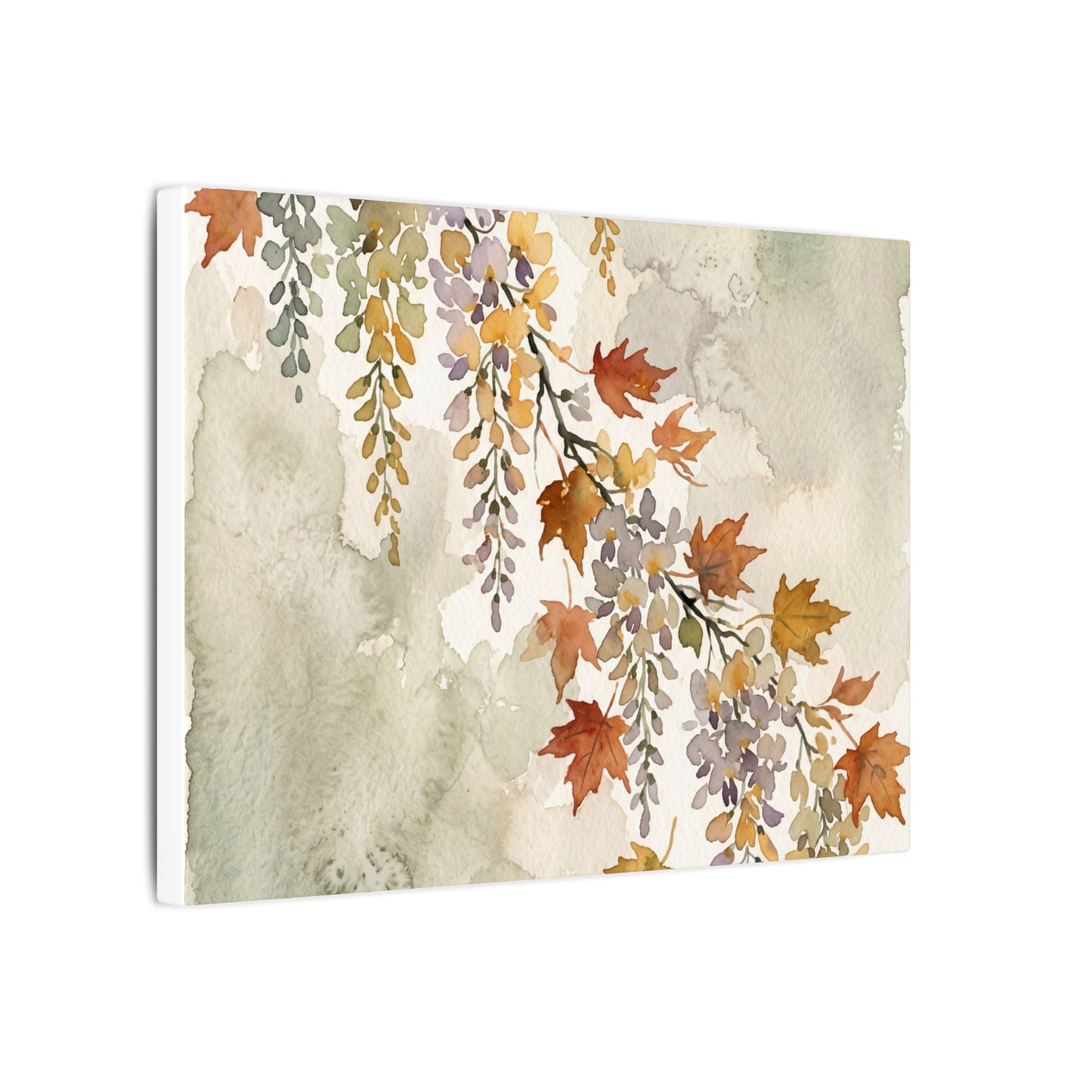 Ma Wisteria Canvas Art - Japandi Watercolor