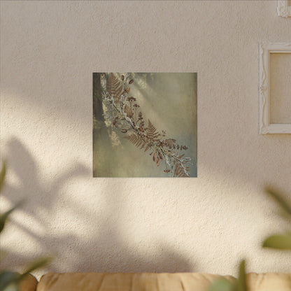 Winter Dried Flowers Forest Whimsy Canvas Art | Earthy Decor
