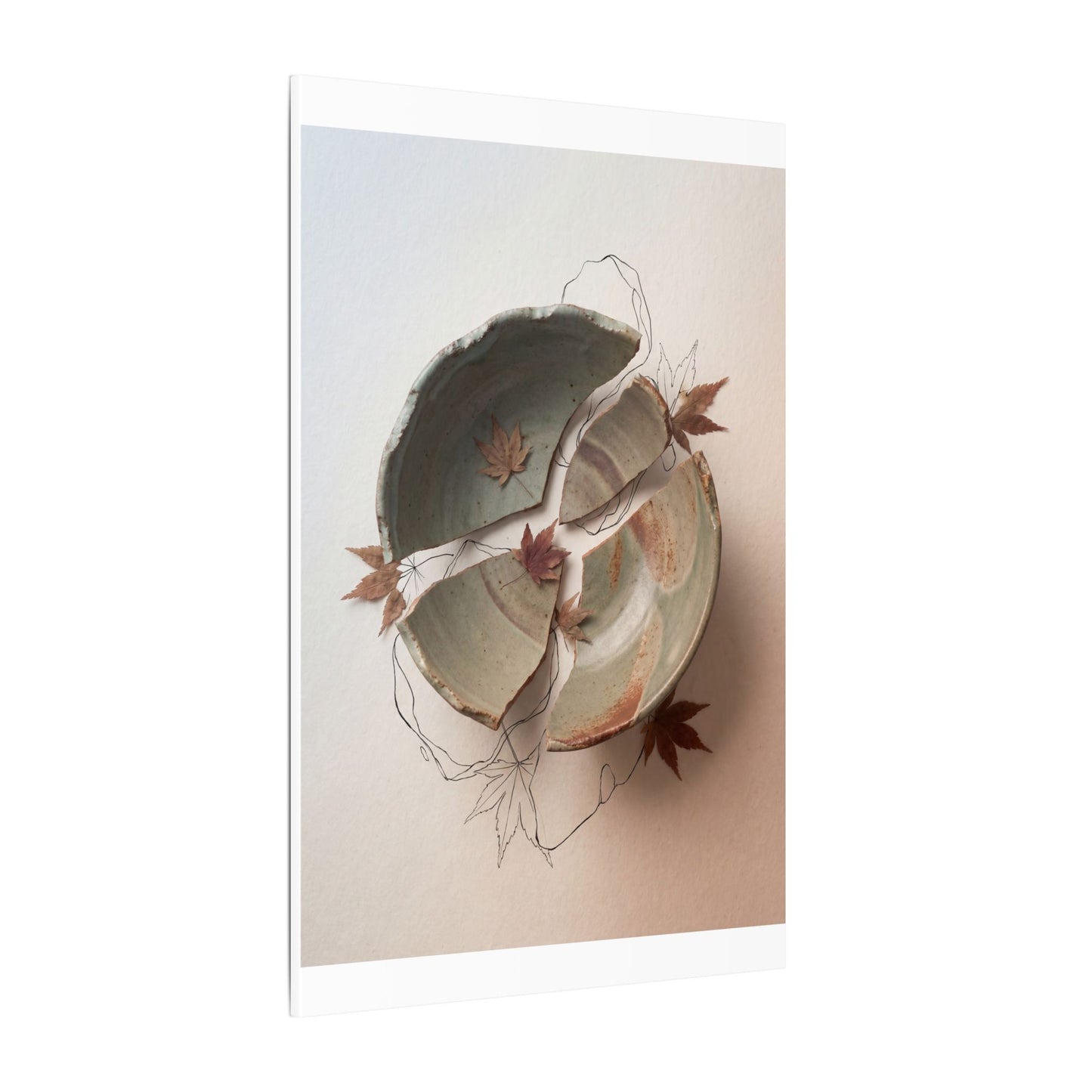 Dawn Ceramic Bowl Canvas Art - Japandi Fukinsei