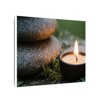 Warm River Stones Canvas Art - Japanese Pattern Japandi