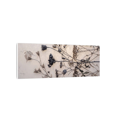 Elegant Dried Flowers Canvas Art - Japanese Pattern Japandi