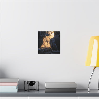 Incense Smoke Canvas Art | Winter Dark Japandi Shadow Zen Art