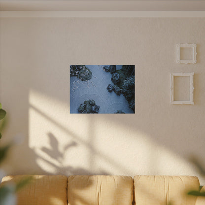 Earthy Silk Drape Canvas Art - Minimal Line Japandi