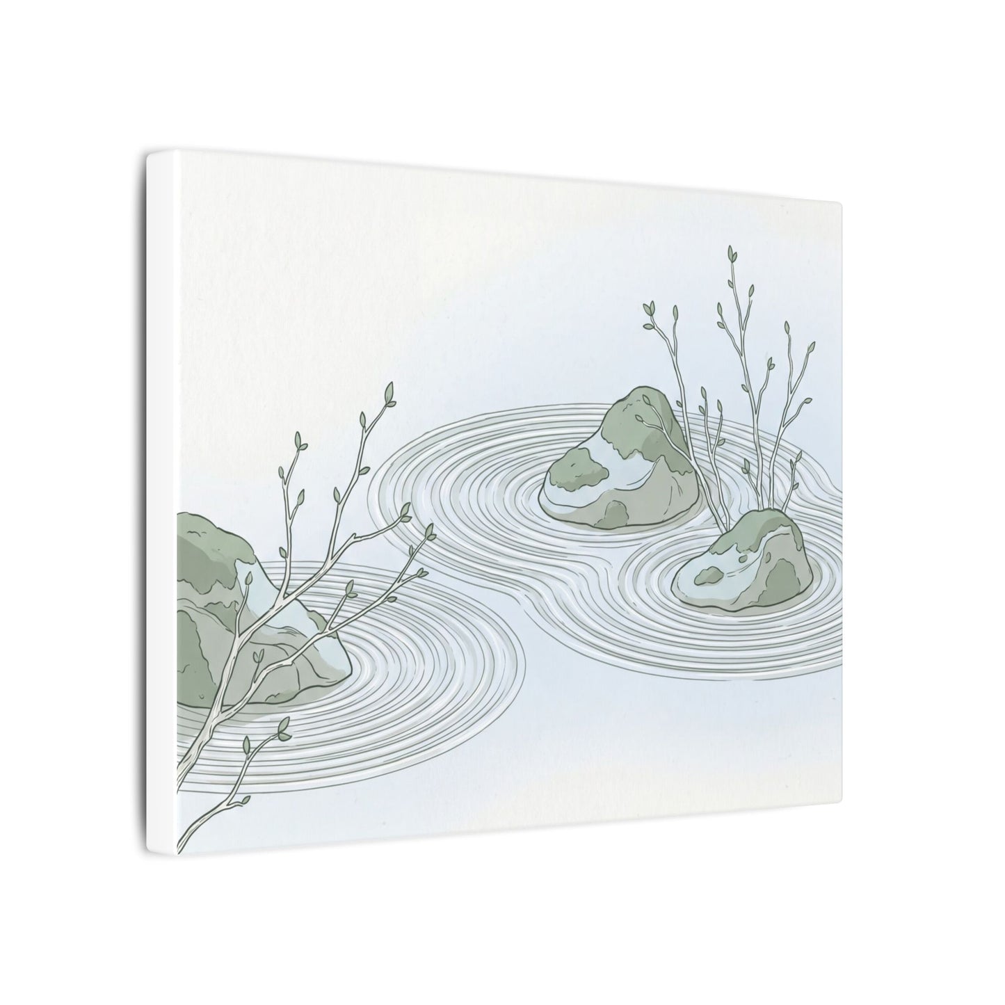 Moonlight Rock Garden Canvas Art - Japandi Ma