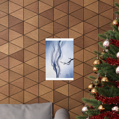 Datsuzoku Incense Smoke Wall Art Print - Zen Sumi E