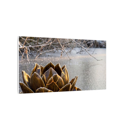 Lotus Flower Gold Repair Canvas Art | Beautiful Kintsugi Art
