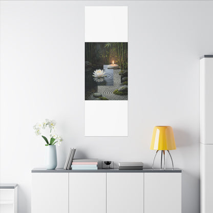 Candlelight Lotus Flower Canvas Art - Zen Kanso