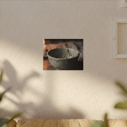 Ceramic Bowl Spring Canvas Art | Japandi Neutral Design