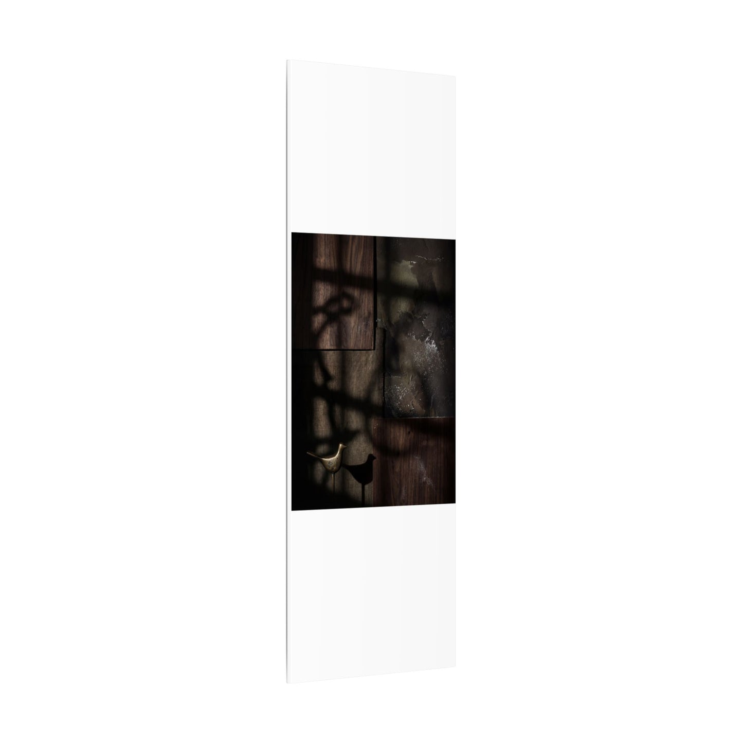 Dark Japandi Shadow Play in Candlelight | Dark Texture Canvas Art