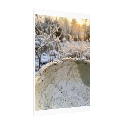 Ceramic Bowl Canvas Art | Winter Japandi Minimal Line Art