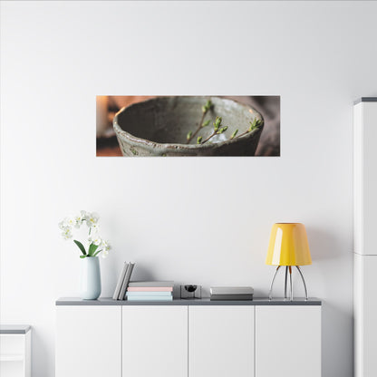 Ceramic Bowl Spring Canvas Art | Japandi Neutral Design