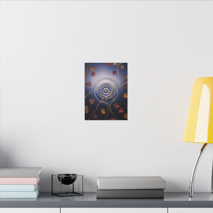 Kintsugi Water Ripple in Dawn | Gold Vein Canvas Art
