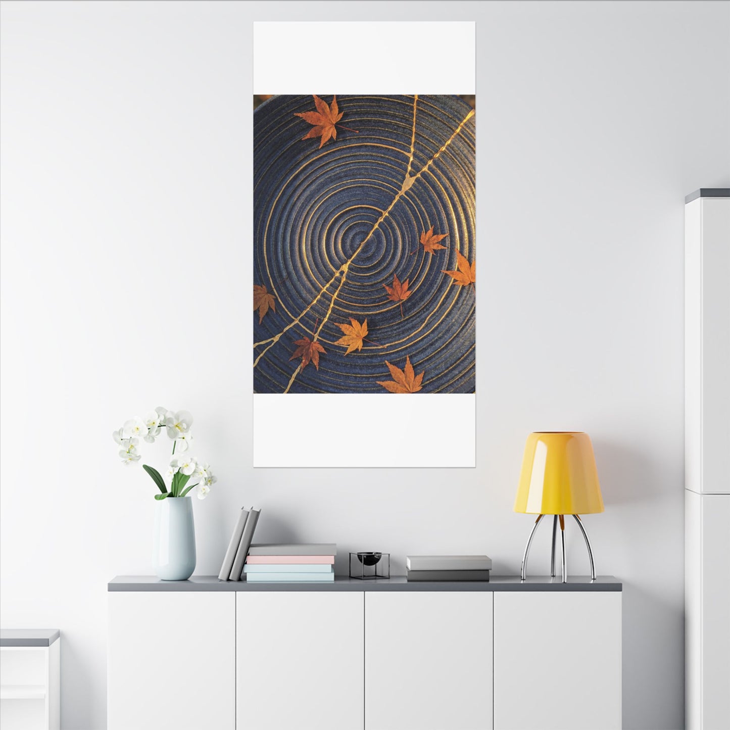 Water Ripple Gold Repair Canvas Art | Healing Kintsugi Art
