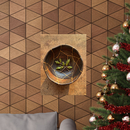 Golden Hour Ceramic Bowl Wall Art Print - Kintsugi Datsuzoku