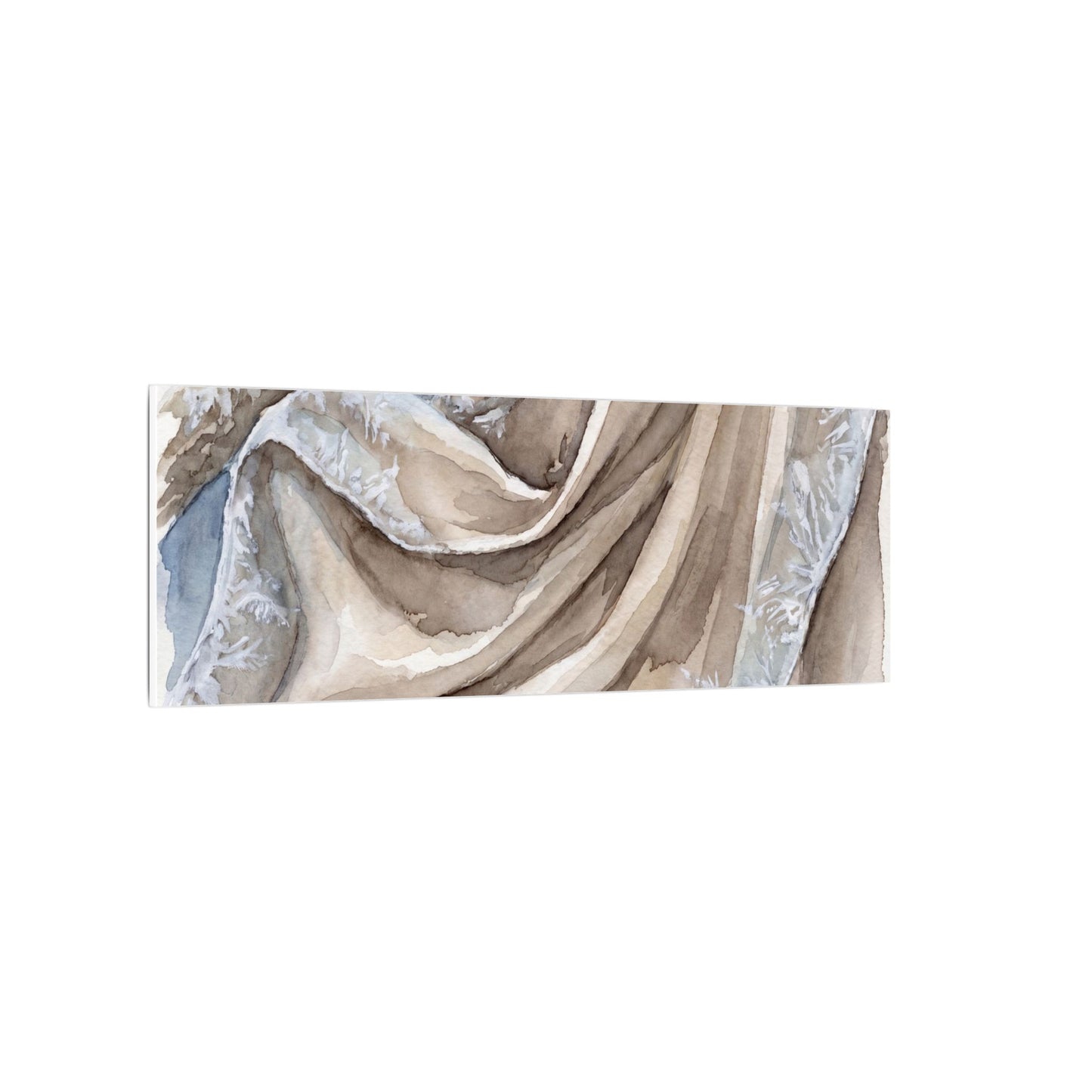 Silk Drape Winter Canvas Art | Japandi Cozy Design