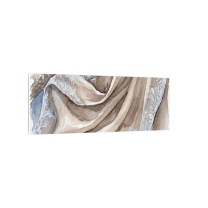 Silk Drape Winter Canvas Art | Japandi Cozy Design