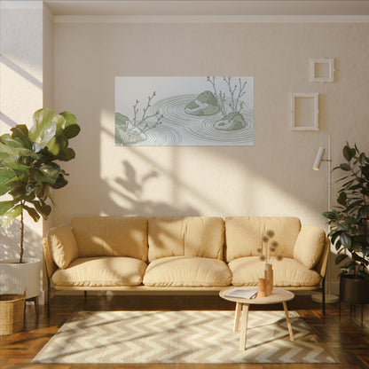 Moonlight Rock Garden Canvas Art - Japandi Ma