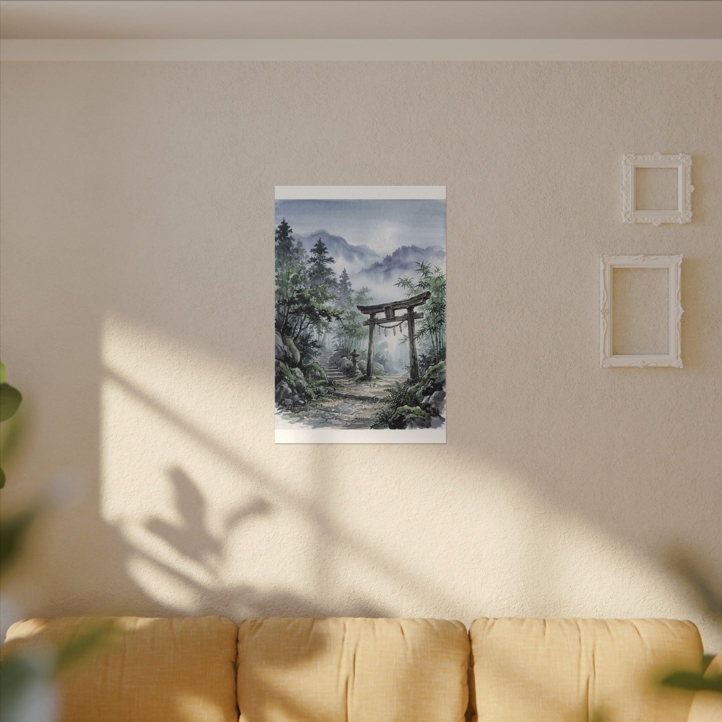 Moonlight Torii Gate Canvas Art - Zen Fukinsei