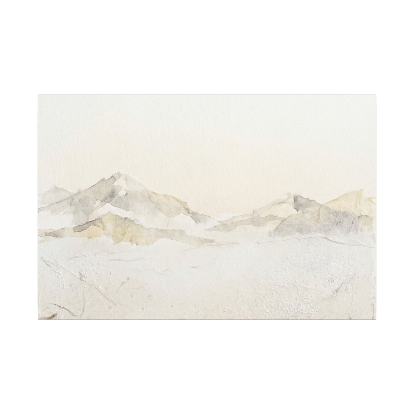 Mountain Mist Winter Canvas Art | Japandi Warm Design