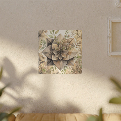 Warm Paper Fold Canvas Art - Watercolor Japandi