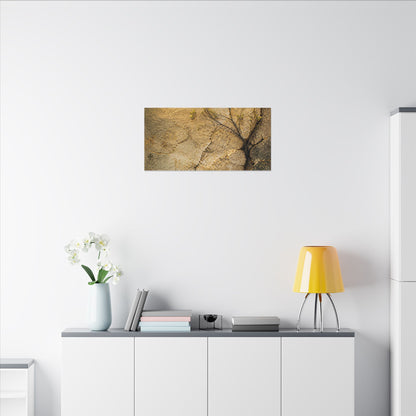 Cracked Earth Spring Canvas Art | Japandi Warm Design