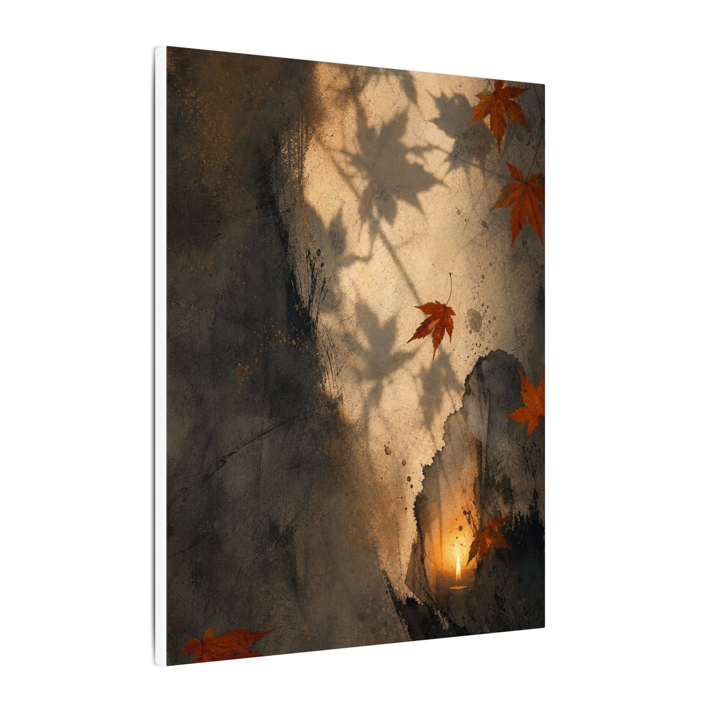 Shadow Play Texture Canvas Art | Neutral Japandi Art