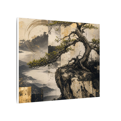 Golden Hour Pine Tree Canvas Art - Japandi Datsuzoku