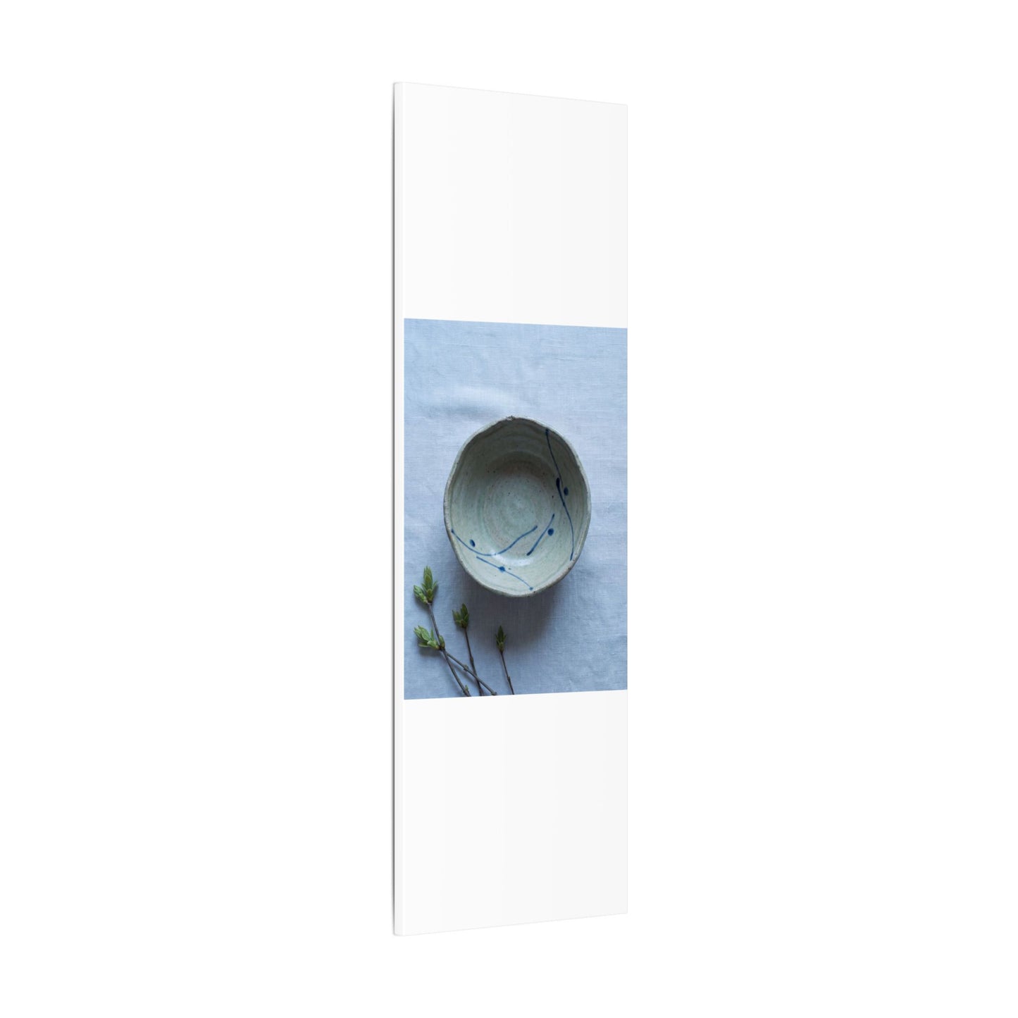 Spring Ceramic Bowl Minimal Line Canvas Art | Warm Decor