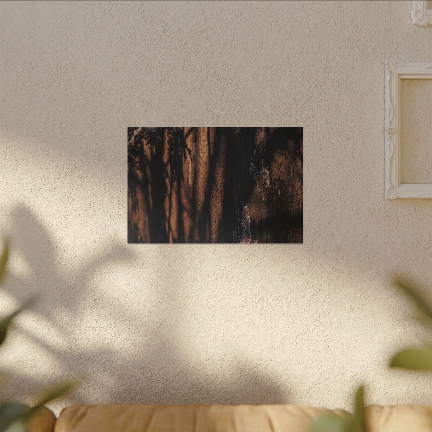 Golden Hour Shadow Play Canvas Art - Dark Japandi Fukinsei