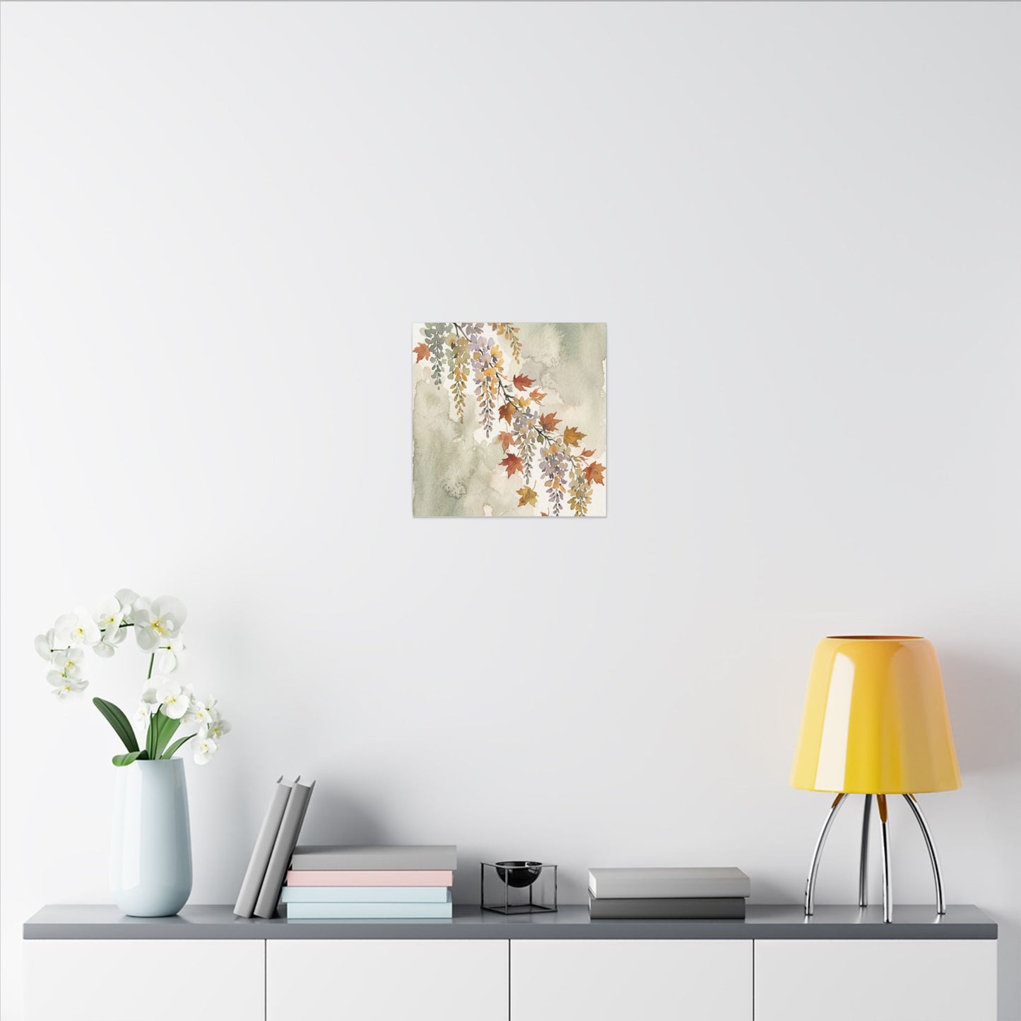 Ma Wisteria Canvas Art - Japandi Watercolor