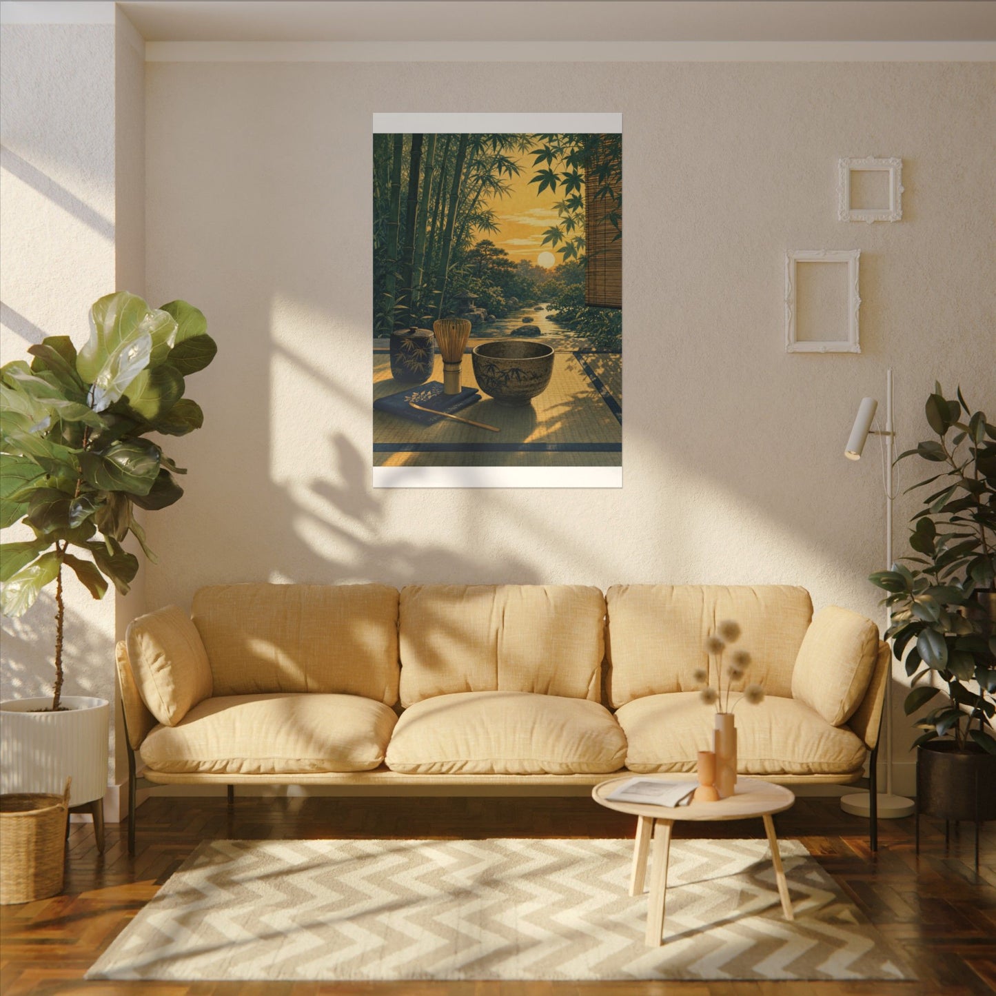 Ma Tea Ceremony Canvas Art - Zen Ukiyo E Inspired
