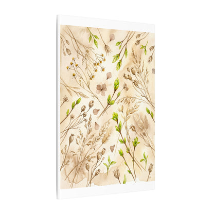 Spring Dried Flowers Watercolor Canvas Art | Earthy Decor