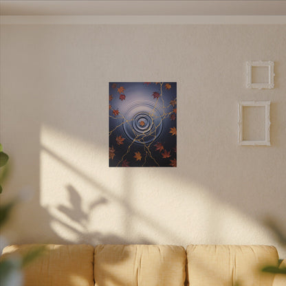 Kintsugi Water Ripple in Dawn | Gold Vein Canvas Art