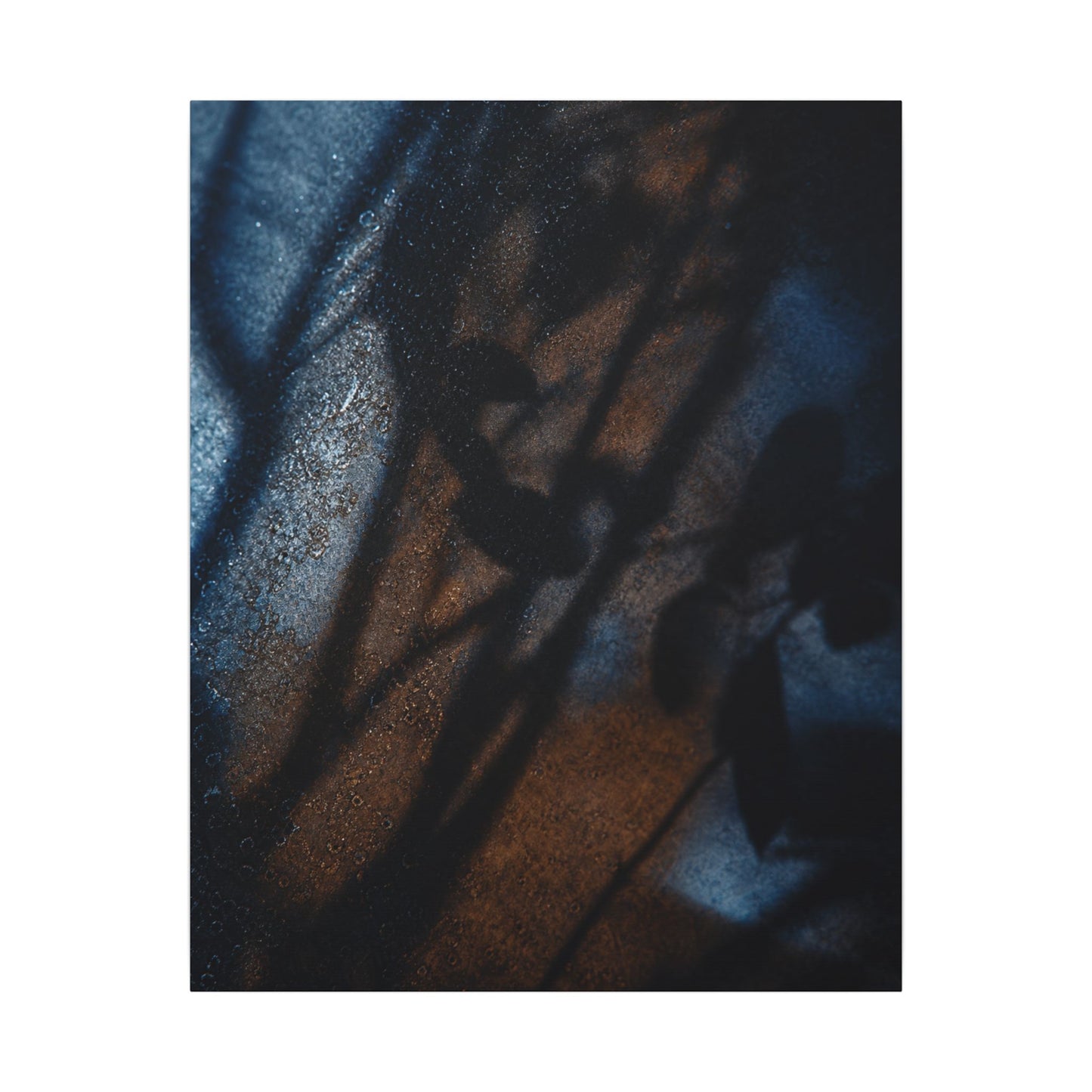 Moonlight Shadow Play Canvas Art - Dark Japandi Ma