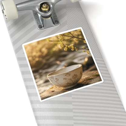Ceramic Bowl Spring Sticker | Japandi Cozy Design