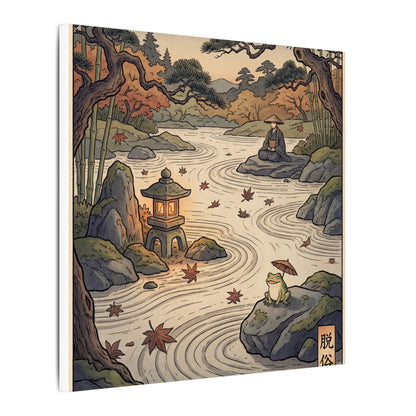 Rock Garden Autumn Canvas Art | Zen Serene Design