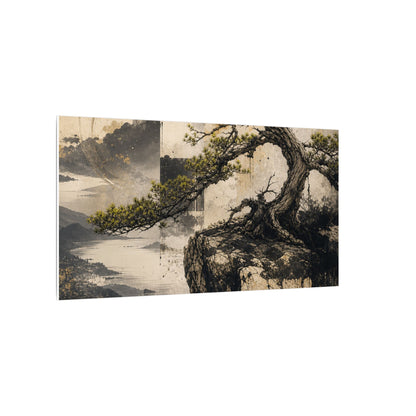 Golden Hour Pine Tree Canvas Art - Japandi Datsuzoku