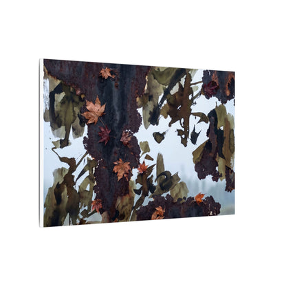 Rust Patina Charcoal Ink Canvas Art | Sophisticated Dark Japandi Art