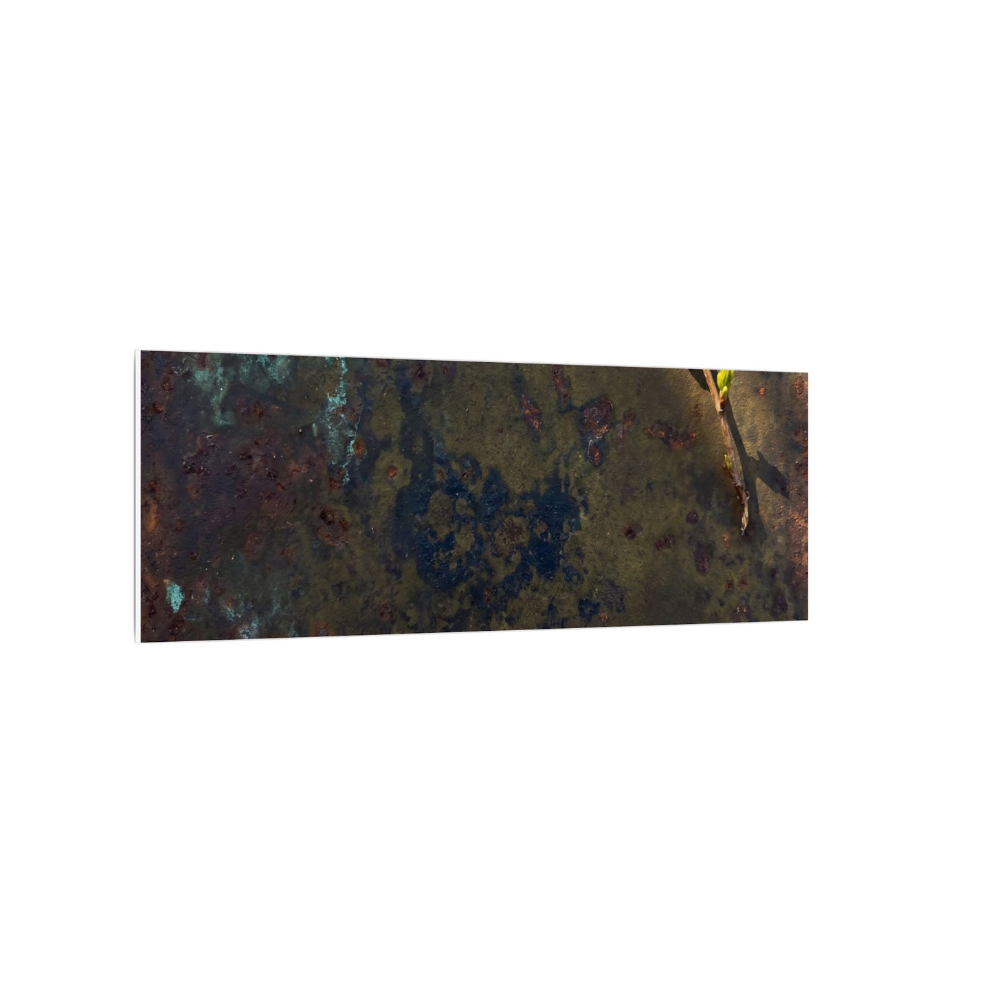 Golden Hour Rust Patina Canvas Art - Dark Japandi Ma