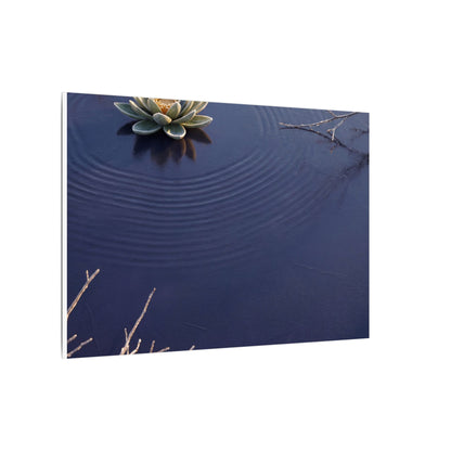 Lotus Flower Canvas Art | Winter Zen Karesansui Art