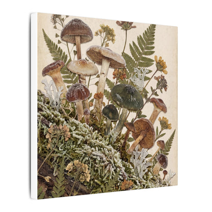 Winter Wild Mushrooms Herbarium Canvas Art | Enchanting Decor