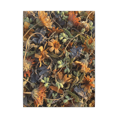 Spring Dried Flowers Japanese Pattern Canvas Art | Warm Decor