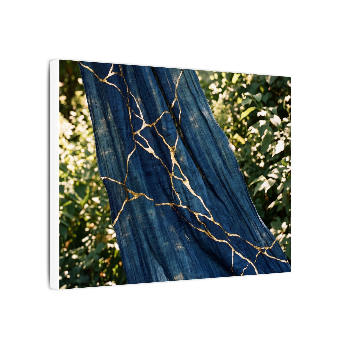 Resilient Silk Drape Canvas Art - Gold Repair Kintsugi