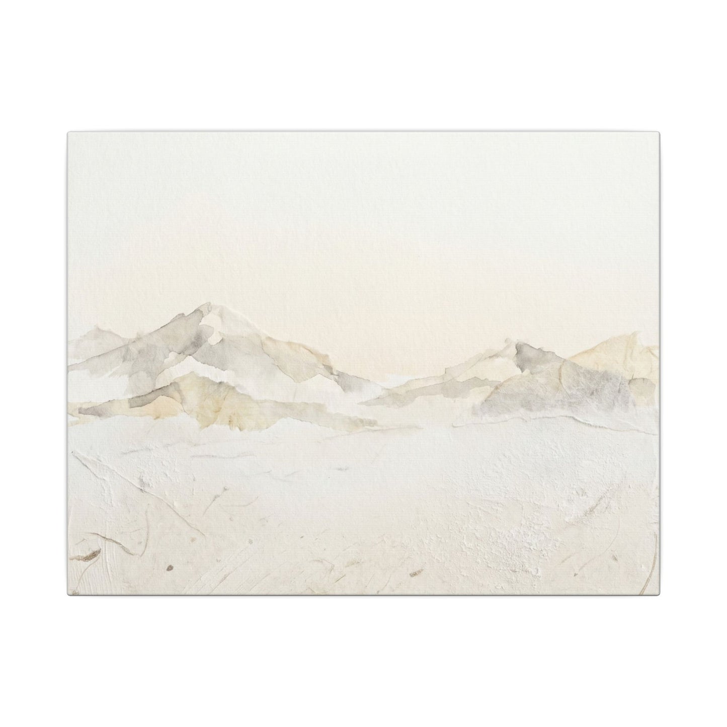 Mountain Mist Winter Canvas Art | Japandi Warm Design Art Print