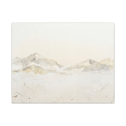 Mountain Mist Winter Canvas Art | Japandi Warm Design Art Print