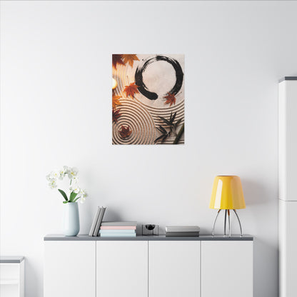 Tranquil Rock Garden Canvas Art - Enso Zen