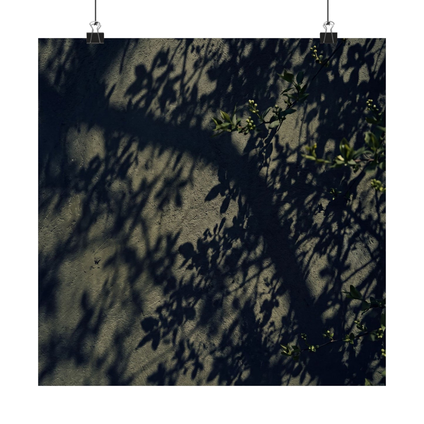Shadow Play Moody Minimal Wall Art Print | Atmospheric Dark Japandi Art