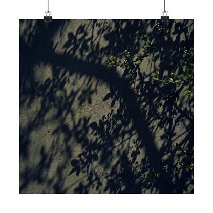 Shadow Play Moody Minimal Wall Art Print | Atmospheric Dark Japandi Art